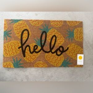 Pineapple Themed Hello Welcome Doormat